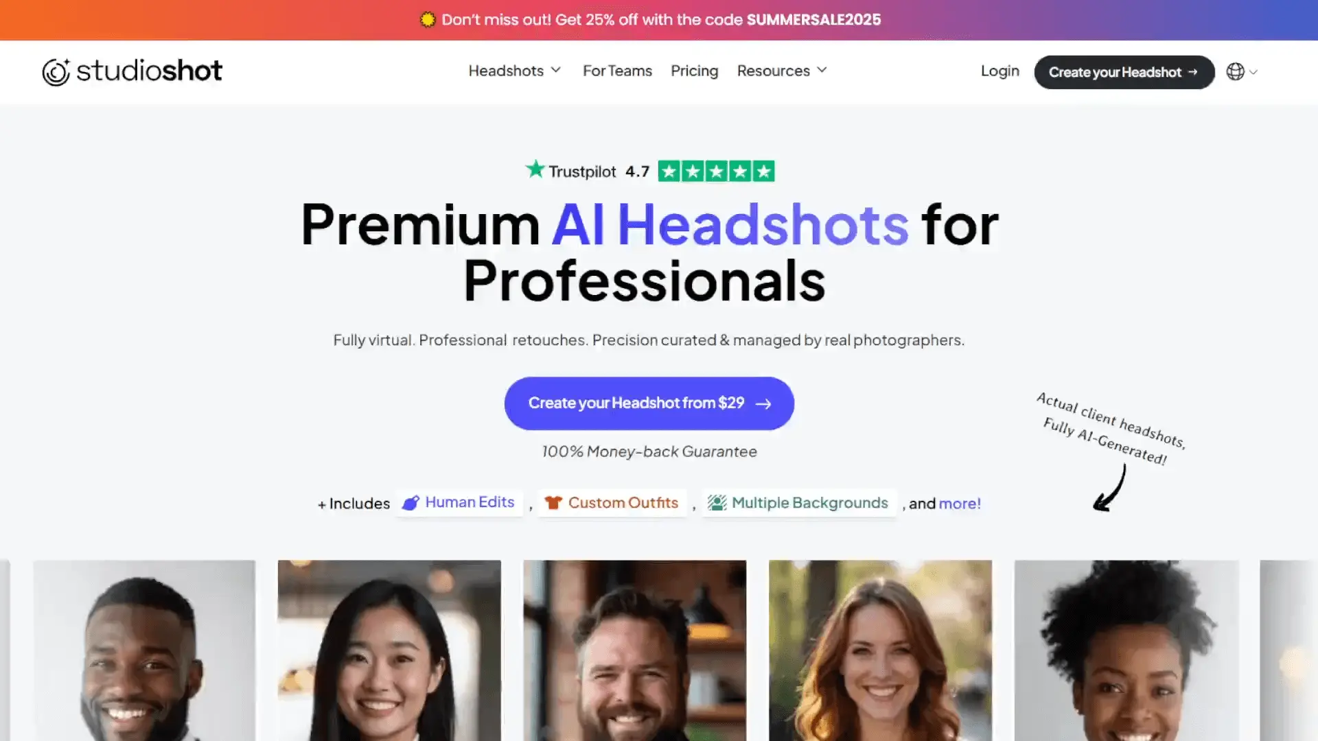 Studioshot website preview